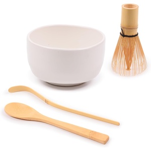 image:imageBambooMN Brand  Matcha Green Tea Whisk Set  Whisk  Scoop  Tea Spoon  Soft Light Green BowlWhite  Set