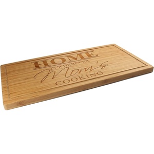 image:imageBambooMN Custom Laser Engraved Bamboo Cutting Board  Couple Initials in Heart  1 Piece  11 x 11 x 075 GroovedHome is Wherever Moms Cooking
