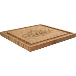 image:imageBambooMN Custom Laser Engraved Bamboo Cutting Board  Couple Initials in Heart  1 Piece  11 x 11 x 075 GroovedRestaurantstyle Sign