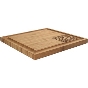 image:imageBambooMN Custom Laser Engraved Bamboo Cutting Board  Couple Initials in Heart  1 Piece  11 x 11 x 075 GroovedStraight Outta the Kitchen