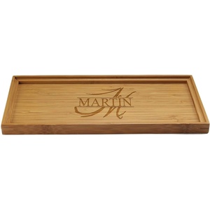 image:imageBambooMN Custom Laser Engraved Bamboo Serving Tray  A Family Story  17 x 13 x 075  Square Edge  1 PieceBrushedstyle Name