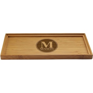 image:imageBambooMN Custom Laser Engraved Bamboo Serving Tray  A Family Story  17 x 13 x 075  Square Edge  1 PieceFamily Circle Simple
