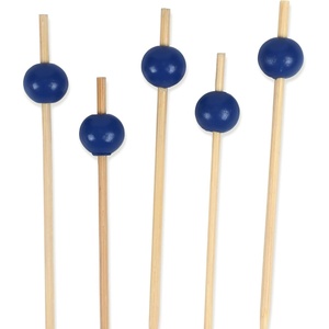 image:imageBambooMN Decorative Ball End Cocktail Fruit Sandwich Picks Skewers for Catered Events Holidays Restaurants or Buffets Party Supplies  39 Blue 1000 PcsBlue