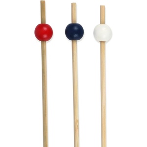 image:imageBambooMN Decorative Ball End Cocktail Fruit Sandwich Picks Skewers for Catered Events Holidays Restaurants or Buffets Party Supplies  47 Blue 100 pcs3 Assorted Colors