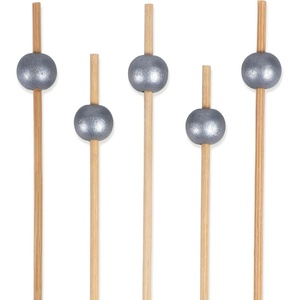 image:imageBambooMN Decorative Ball End Cocktail Fruit Sandwich Picks Skewers for Catered Events Holidays Restaurants or Buffets Party Supplies  47 Blue 100 pcsSliver