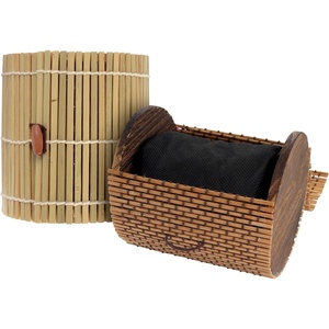image:imageBambooMN Granulated Bamboo Charcoal Odor Absorber Bag in Decorative 4 Brown Cylinder 2 SetsAssortment A