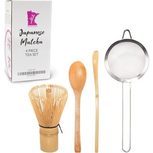 image:imageBambooMN Japanese Matcha Tea Set  Chasen  Strainer  Spoon  Scoop  1 Set2 Sets