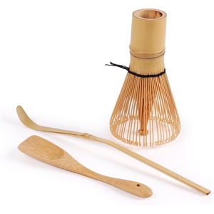 image:imageBambooMN Matcha Tea Set  Matcha Whisk Chasen Scoop Chashaku Deep Scoop Traditional Japanese Style  2 SetsGolden Tea Whisk  Chasaku  Deep Scoop