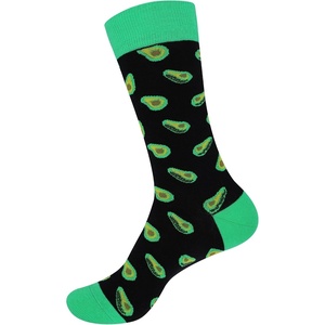 image:imageBambooMN Mens Cotton Colorful Design Fashion Novelty Dress SocksAvocado Print  1 Pair