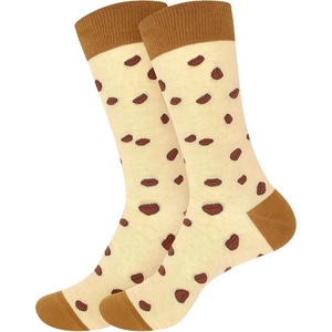 image:imageBambooMN Mens Cotton Colorful Design Fashion Novelty Dress SocksCoffee Beans  2 Pairs