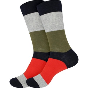 image:imageBambooMN Mens Cotton Colorful Design Fashion Novelty Dress SocksColor 4  2 Pairs