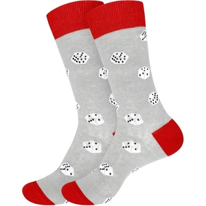 image:imageBambooMN Mens Cotton Colorful Design Fashion Novelty Dress SocksDice  2 Pairs