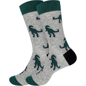 image:imageBambooMN Mens Cotton Colorful Design Fashion Novelty Dress SocksDinosaur  2 Pairs