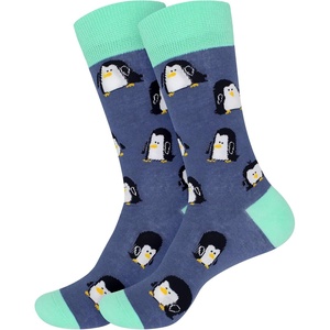 image:imageBambooMN Mens Cotton Colorful Design Fashion Novelty Dress SocksPenguins  2 Pairs