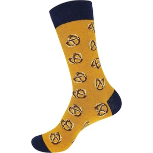 image:imageBambooMN Mens Cotton Colorful Design Fashion Novelty Dress SocksPretzel Print  1 Pair
