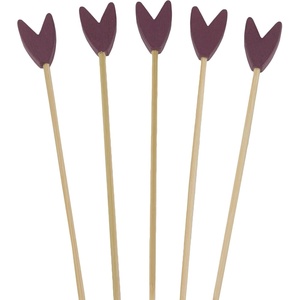 image:imageBambooMN Premium 59 Decorative Green Tulip End Cocktail Fruit Sandwich Picks Skewers for Catered Events Holidays Restaurants or Buffets Party Supplies 100 PiecesPurple