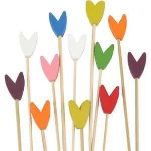 image:imageBambooMN Premium 59 Decorative Green Tulip End Cocktail Fruit Sandwich Picks Skewers for Catered Events Holidays Restaurants or Buffets Party Supplies 100 PiecesAssortment
