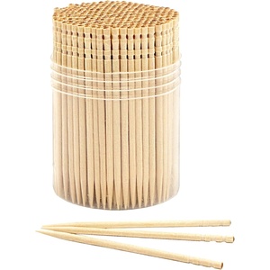 image:imageBambooMN Premium Wooden Round Toothpicks with Storage Holder for Food or Cleaning Your Teeth 3 Packs of 300 Pieces Party Supplies30 Pack
