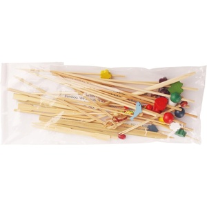 image:imageBambooMN Sample Pack Decorative Bamboo Cocktails Hors Doeuvres Fruit Sandwich Skewers Picks for Catered Events Holidays Restaurants or Buffet Party Supplies 30 PiecesSample Pack