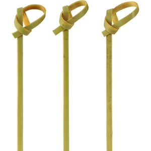 image:imageBambooMN Sample Pack Decorative Bamboo Cocktails Hors Doeuvres Fruit Sandwich Skewers Picks for Catered Events Holidays Restaurants or Buffet Party Supplies 30 PiecesKnot Green