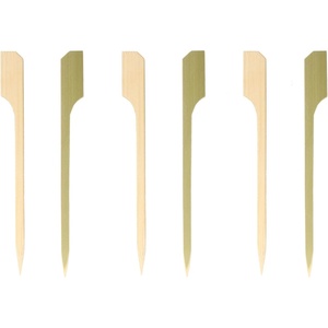 image:imageBambooMN Sample Pack Decorative Bamboo Cocktails Hors Doeuvres Fruit Sandwich Skewers Picks for Catered Events Holidays Restaurants or Buffet Party Supplies 30 PiecesNatural Color Paddle
