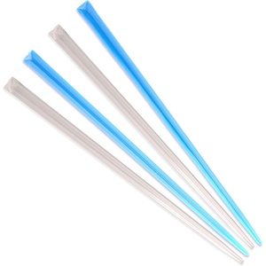 image:imageBambooMN Triangular Prism End Plastic Food and Drinks Picks Skewers Hanukkah Colors  35  Light Blue Clear  200 Pieces200