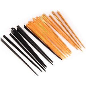 image:imageBambooMN Triangular Prism End Plastic Picks Halloween Colors  35  Black Orange  200 Pieces200