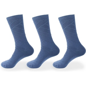 image:imageBambooMN Vintage Pattern Slouch Soft Warm Crew Boot Cabin Socks Sizes and Colors3 Prs Pattern Design Blue