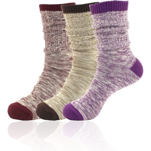 image:imageBambooMN Vintage Pattern Slouch Soft Warm Crew Boot Cabin Socks Sizes and ColorsAssort B