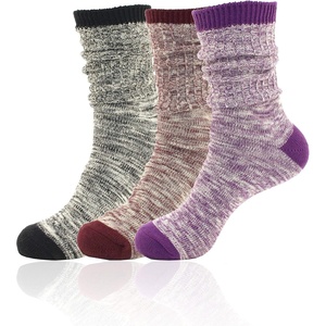 image:imageBambooMN Vintage Pattern Slouch Soft Warm Crew Boot Cabin Socks Sizes and ColorsAssort D
