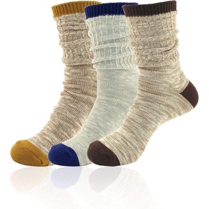 image:imageBambooMN Vintage Pattern Slouch Soft Warm Crew Boot Cabin Socks Sizes and ColorsAssort E