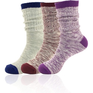 image:imageBambooMN Vintage Pattern Slouch Soft Warm Crew Boot Cabin Socks Sizes and ColorsAssort G