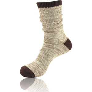 image:imageBambooMN Vintage Pattern Slouch Soft Warm Crew Boot Cabin Socks Sizes and ColorsBrown
