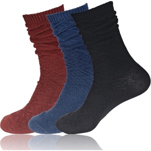 image:imageBambooMN Vintage Pattern Slouch Soft Warm Crew Boot Cabin Socks Sizes and ColorsPattern Design Assort F