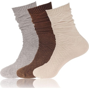 image:imageBambooMN Vintage Pattern Slouch Soft Warm Crew Boot Cabin Socks Sizes and ColorsPattern Design Assort G