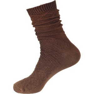 image:imageBambooMN Vintage Pattern Slouch Soft Warm Crew Boot Cabin Socks Sizes and ColorsPattern Design Brown