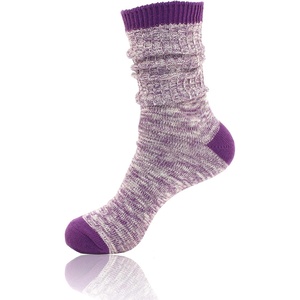 image:imageBambooMN Vintage Pattern Slouch Soft Warm Crew Boot Cabin Socks Sizes and ColorsPurple