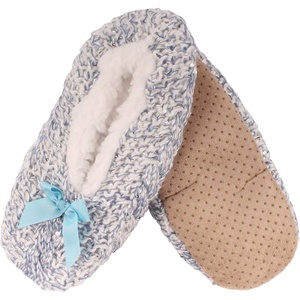 image:imageBambooMN Women Soft Warm Fuzzy NonSlip SlipOn Slippers01 Blue