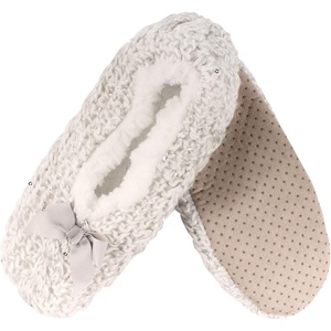 image:imageBambooMN Women Soft Warm Fuzzy NonSlip SlipOn Slippers05 Grey