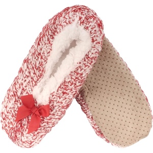 image:imageBambooMN Women Soft Warm Fuzzy NonSlip SlipOn Slippers06 Red