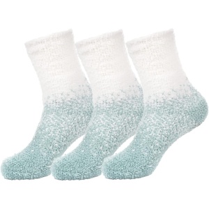 image:imageBambooMN Womens Fuzzy Colorful Socks  3 Pair Packs01 Fair Skies