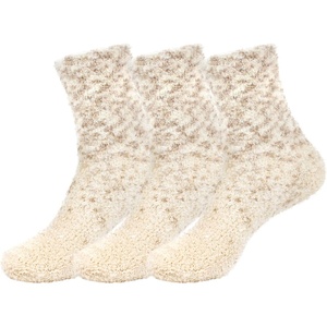 image:imageBambooMN Womens Fuzzy Colorful Socks  3 Pair Packs03 Moonbeam