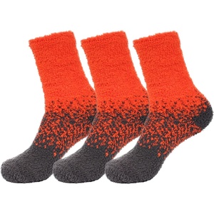 image:imageBambooMN Womens Fuzzy Colorful Socks  3 Pair Packs06 Campfire