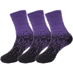 image:imageBambooMN Womens Fuzzy Colorful Socks  3 Pair Packs08 Royal Court