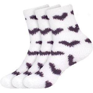 image:imageBambooMN Womens Fuzzy Colorful Socks  3 Pair PacksAssortment CC