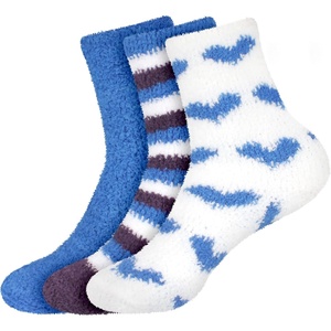 image:imageBambooMN Womens Fuzzy Colorful Socks  3 Pair PacksAssortment Dd