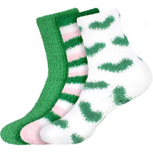 image:imageBambooMN Womens Fuzzy Colorful Socks  3 Pair PacksAssortment Ee