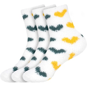 image:imageBambooMN Womens Fuzzy Colorful Socks  3 Pair PacksAssortment Gg