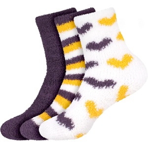 image:imageBambooMN Womens Fuzzy Colorful Socks  3 Pair PacksAssortment Hh