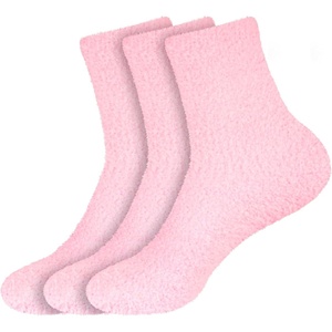 image:imageBambooMN Womens Fuzzy Colorful Socks  3 Pair PacksB1